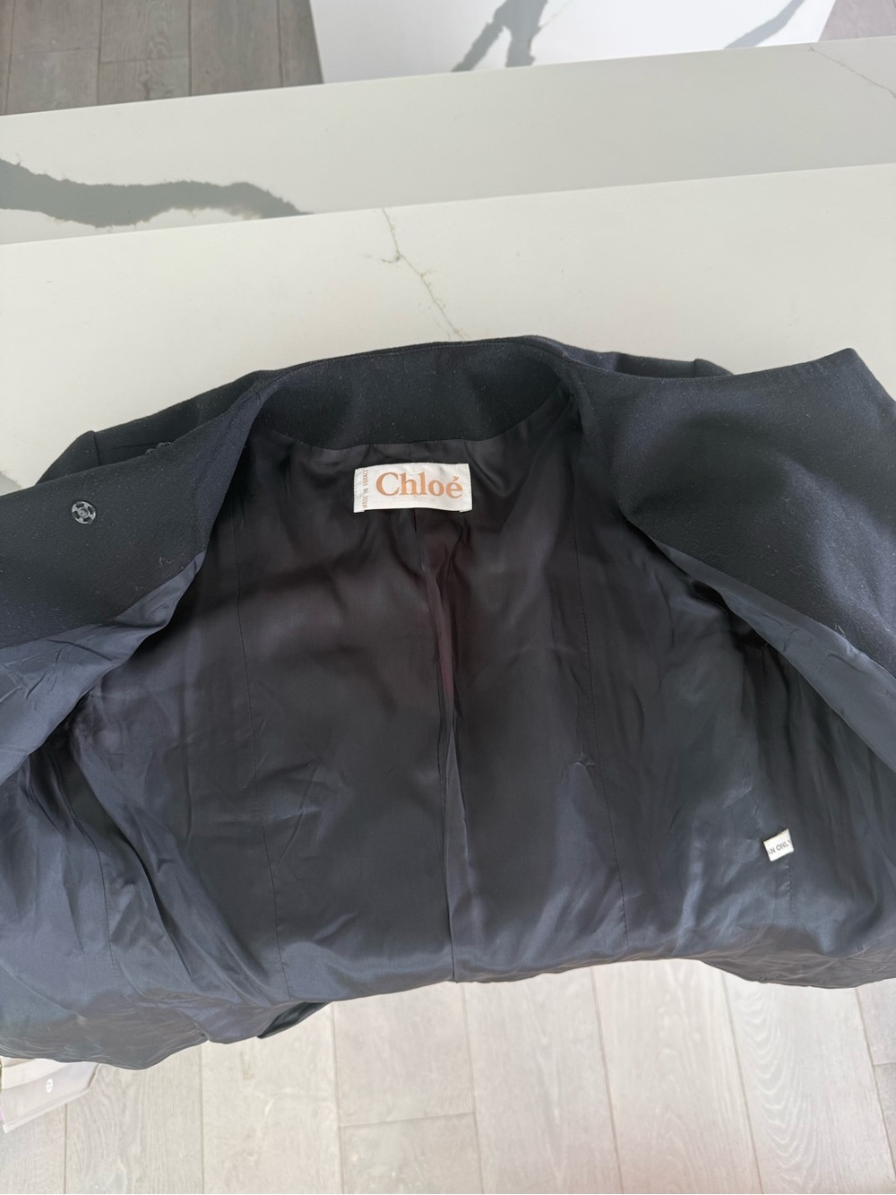 Chloe Black Tailored Asymmetric Blazer Jacket - Picture 12 of 12